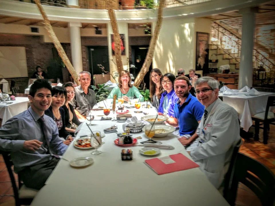 Cardiovascular Calcification Research Lab members dining out.